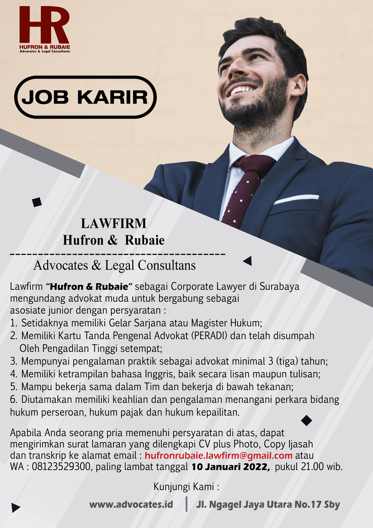 Job Karir. Buruan kirim CV Anda