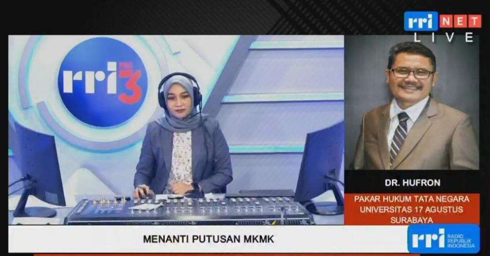 Dr. Hufron., S.H., M.H., Sebagai Narsum Radio RRI Surabaya