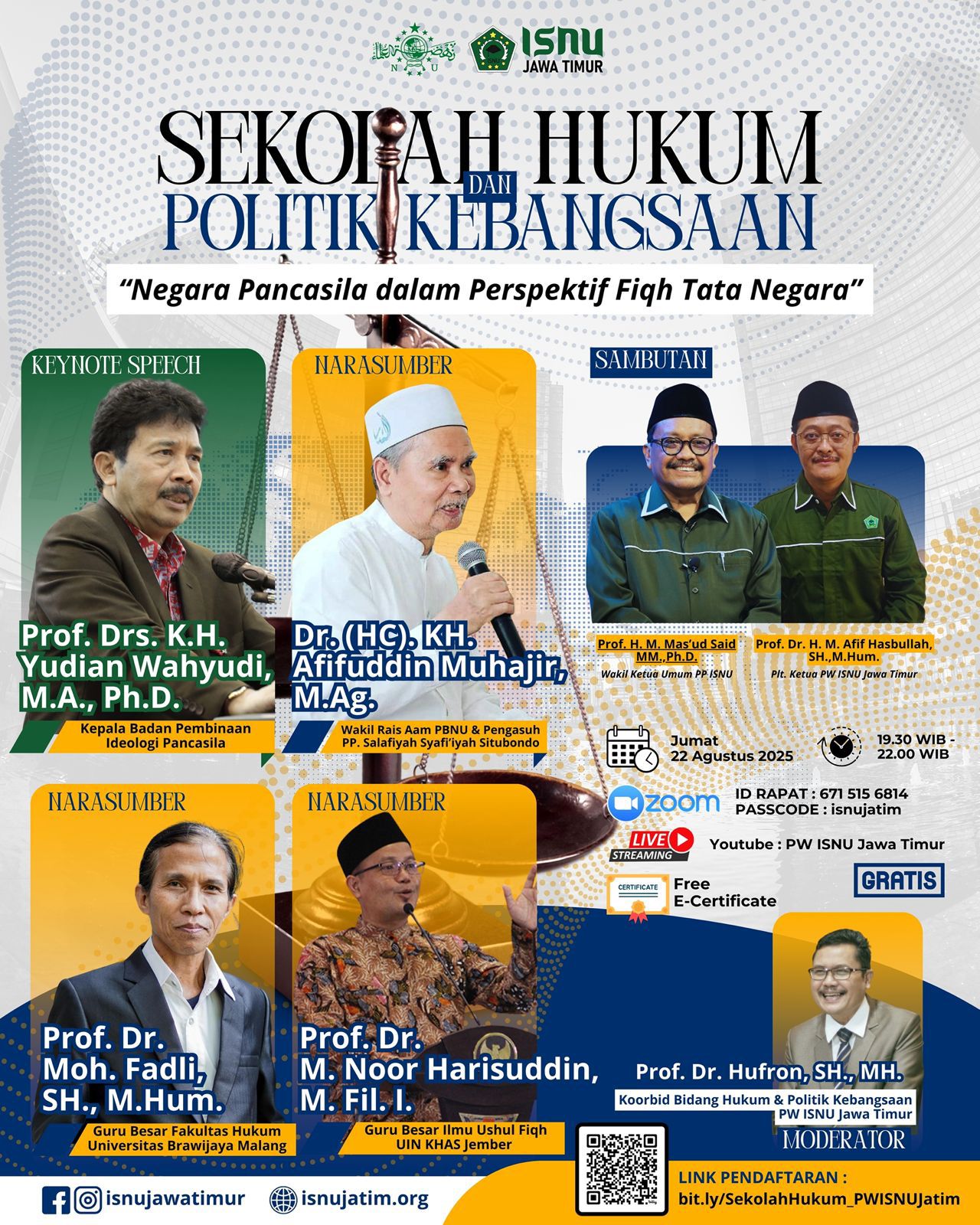 Meneguhkan Pancasila dan Islam Nusantara dalam Sekolah Hukum dan Politik Kebangsaan