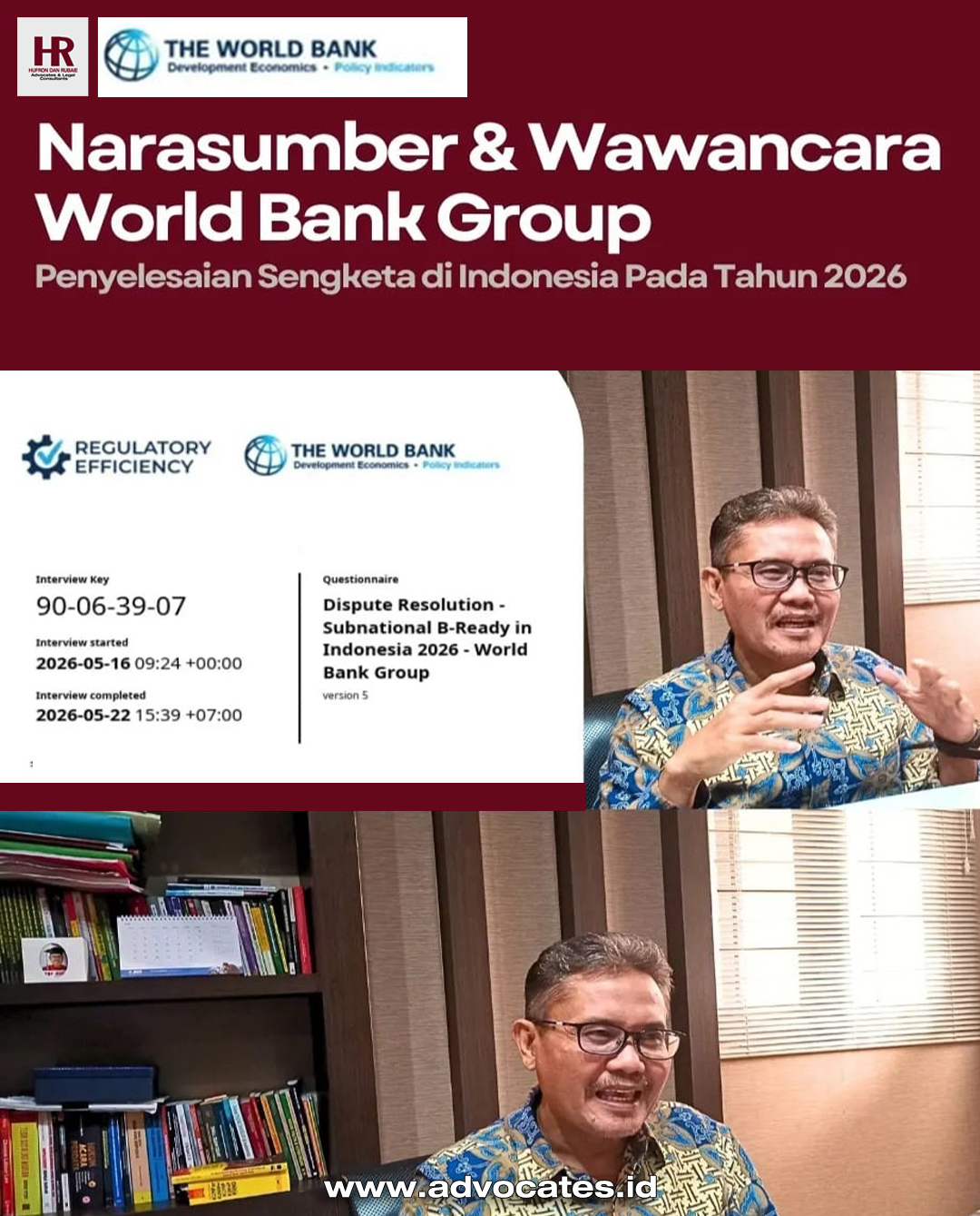 Narasumber & Wawancara World Bank Group